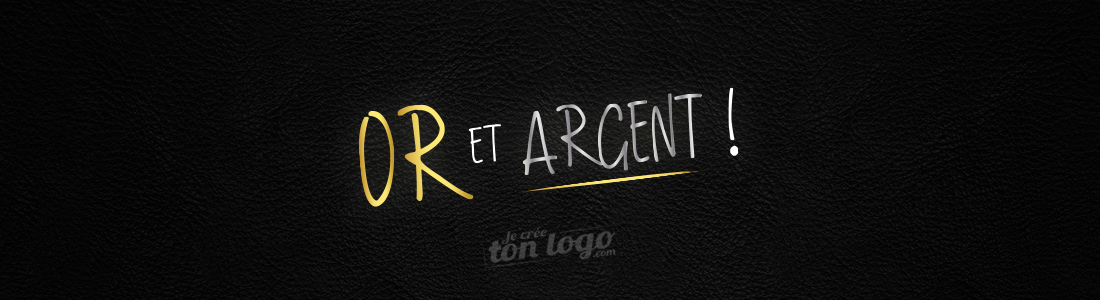 logo or argent luxe cuir