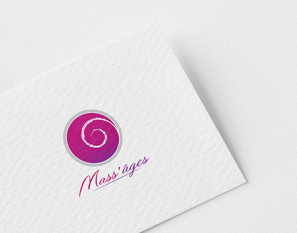 logo rond rose massage