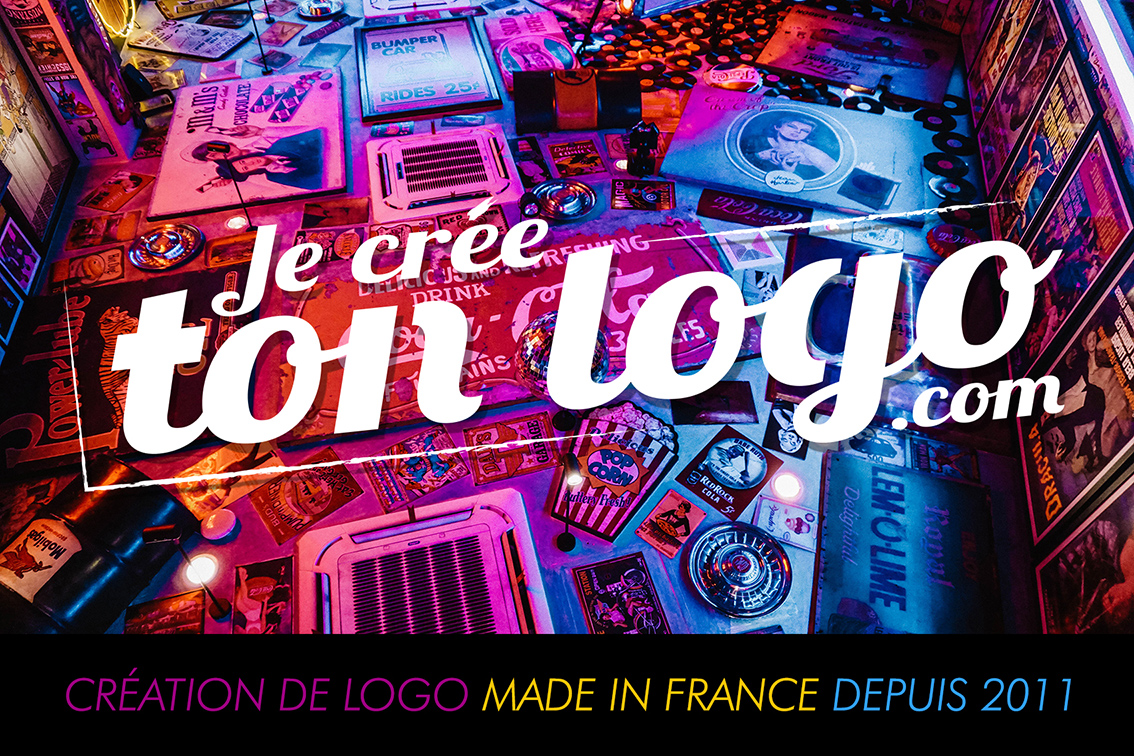 creation logo couleur graphiste violet