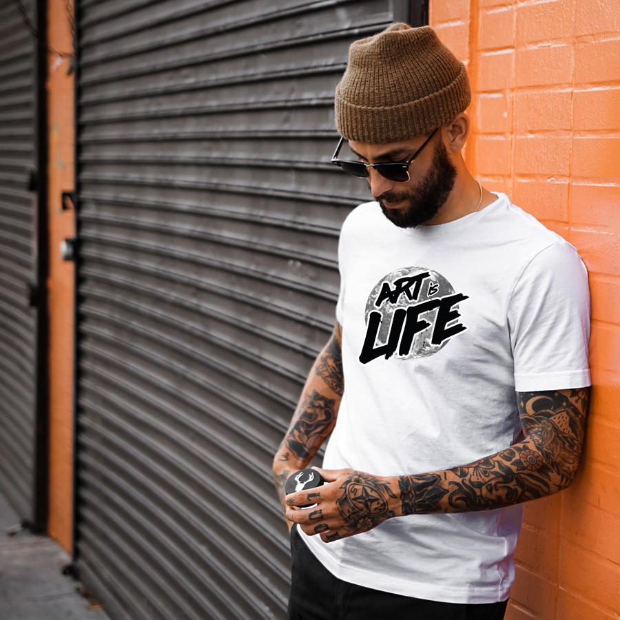 art is life t-shirt infographiste