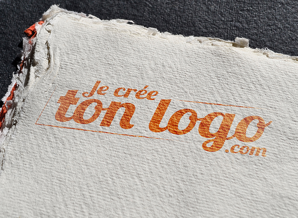 je crée ton logo orange fond blanc gauffré