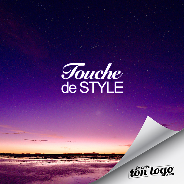 touche de style logo ciel mauve