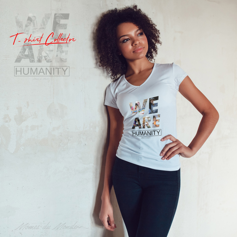 femme t-shirt humain graphiste