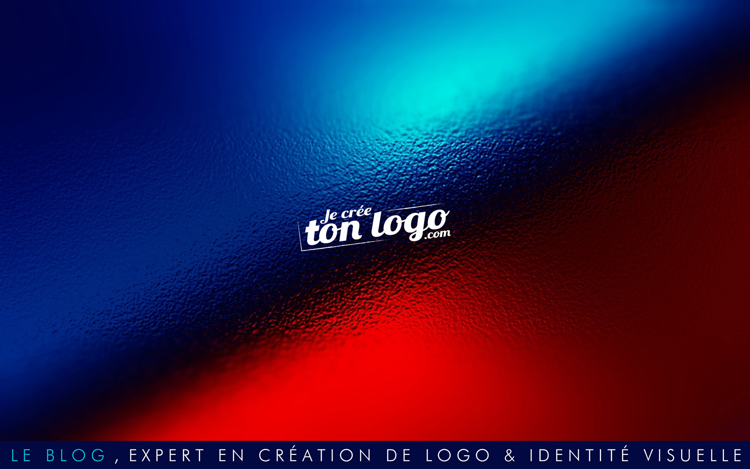 blog création logo rouge bleu