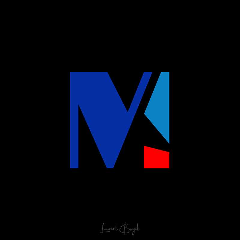 logo monaco rouge bleu fond noir