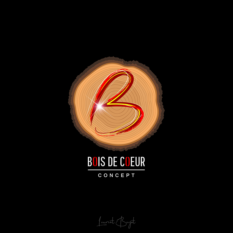 logo rond bois pinceau