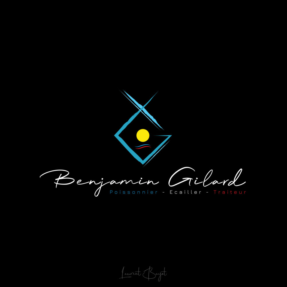 logo bleu pinceau art