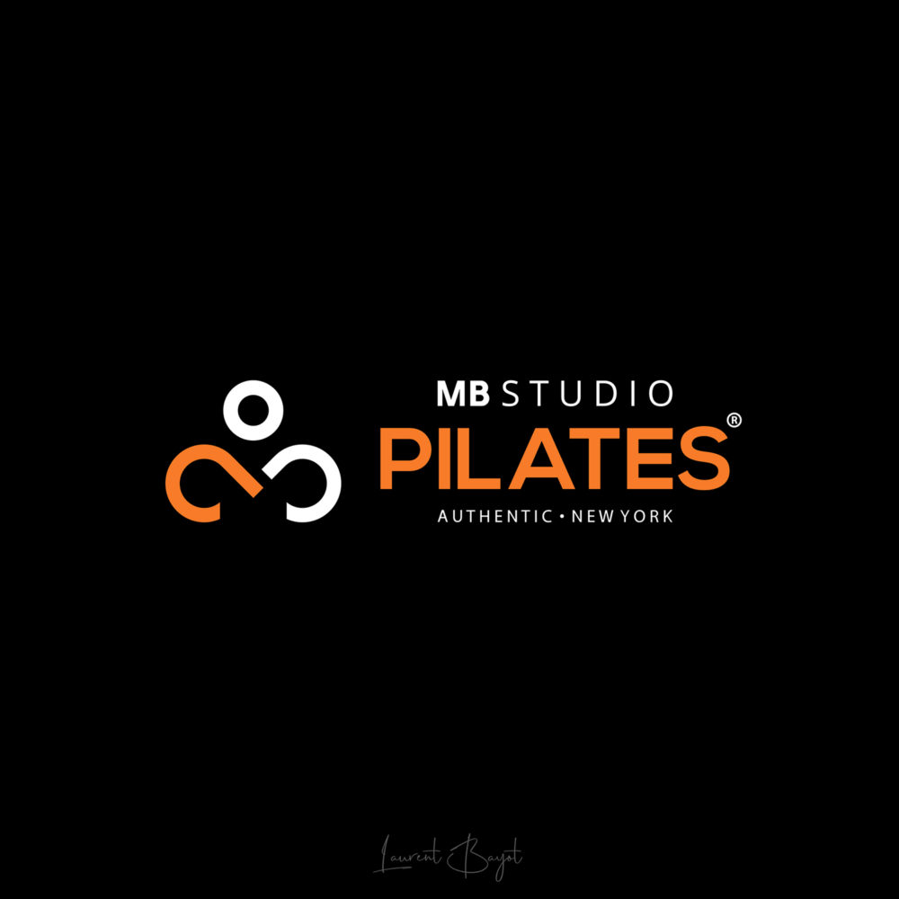 création logo pilates orange blanc