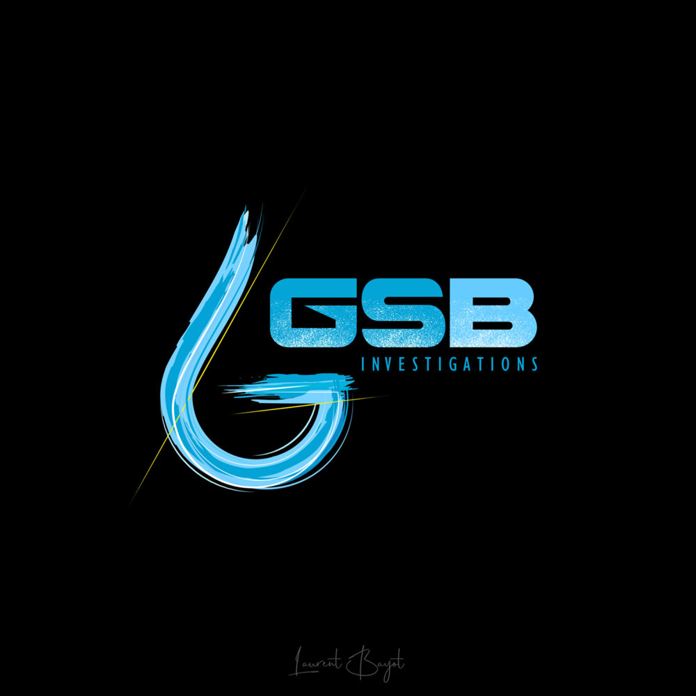 logo pinceau bleu graphiste